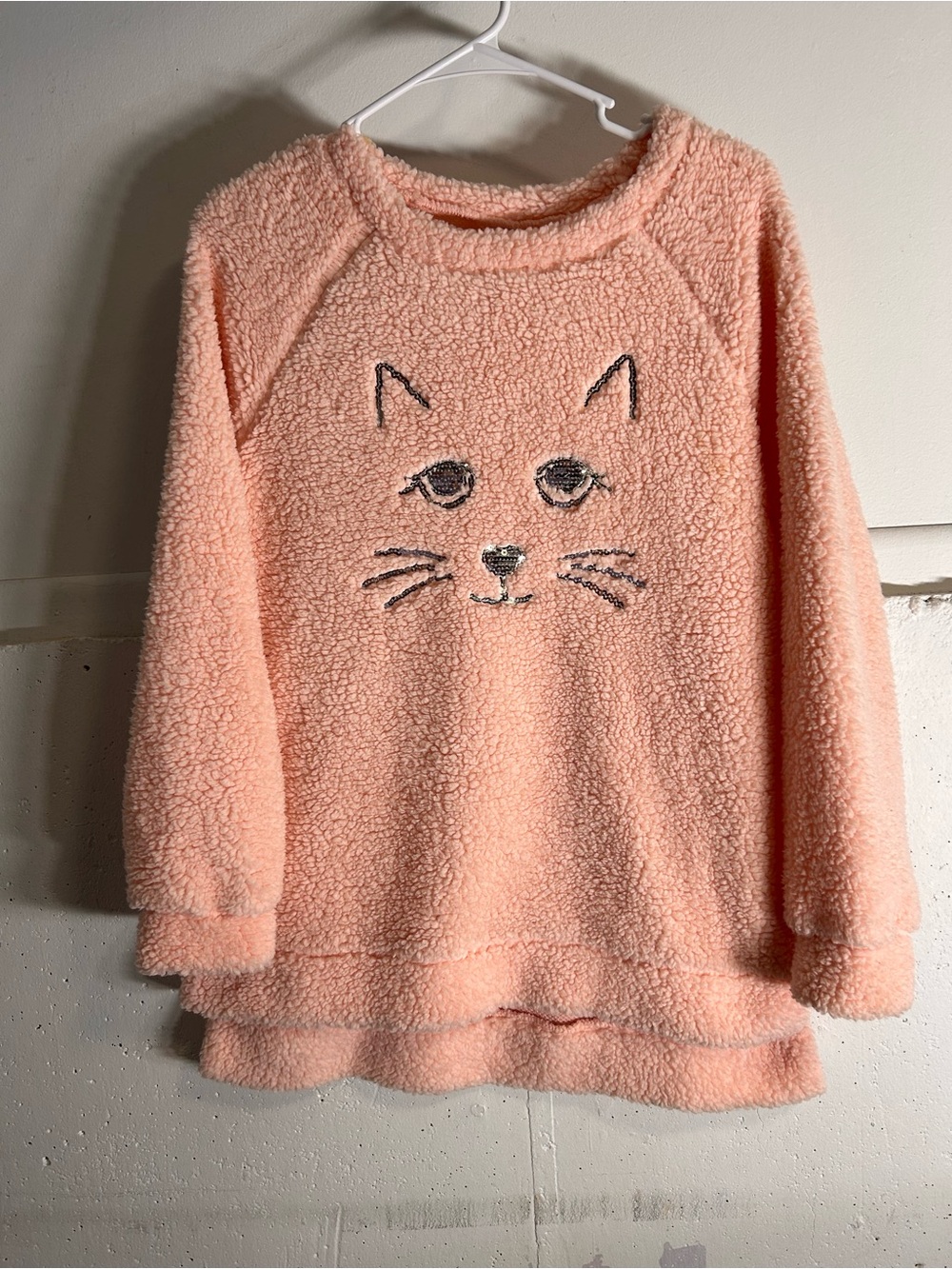No Boundaries Cozy Cat Pink Plush Pet Sweater